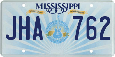 MS license plate JHA762