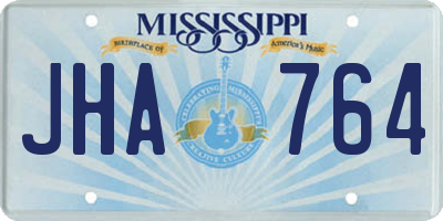 MS license plate JHA764
