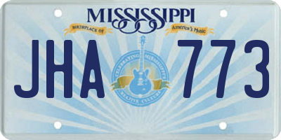 MS license plate JHA773