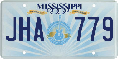 MS license plate JHA779