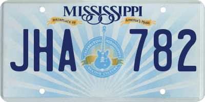 MS license plate JHA782