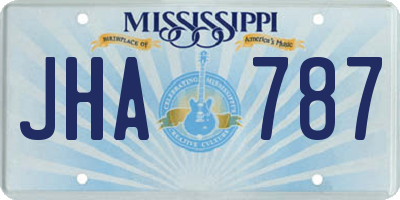 MS license plate JHA787
