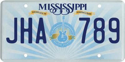 MS license plate JHA789