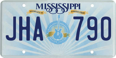 MS license plate JHA790