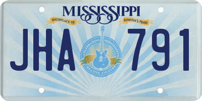 MS license plate JHA791