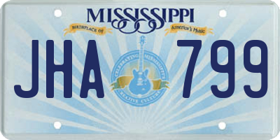 MS license plate JHA799