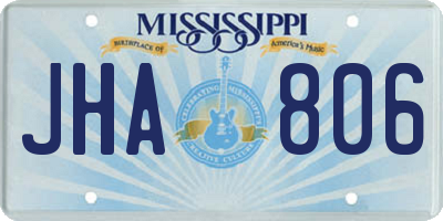 MS license plate JHA806