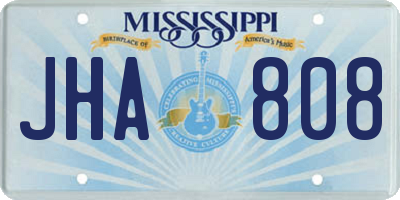 MS license plate JHA808