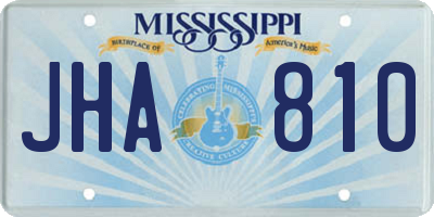 MS license plate JHA810