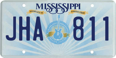 MS license plate JHA811
