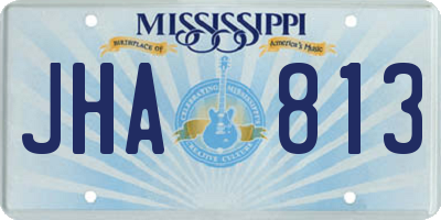 MS license plate JHA813