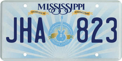 MS license plate JHA823