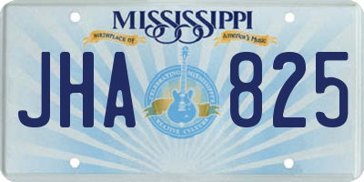 MS license plate JHA825