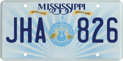 MS license plate JHA826