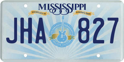 MS license plate JHA827