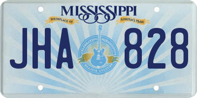 MS license plate JHA828