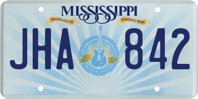 MS license plate JHA842