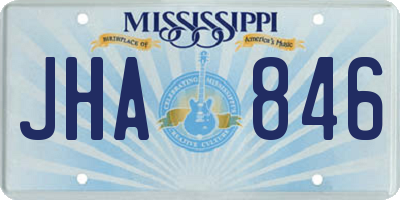 MS license plate JHA846