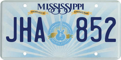 MS license plate JHA852