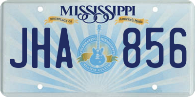 MS license plate JHA856