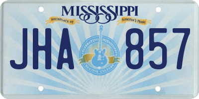 MS license plate JHA857