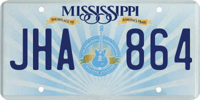 MS license plate JHA864