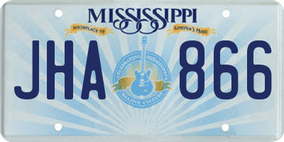 MS license plate JHA866