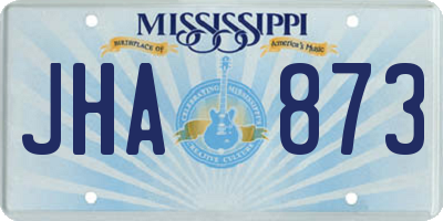 MS license plate JHA873