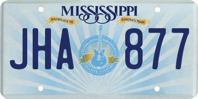MS license plate JHA877
