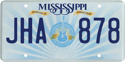 MS license plate JHA878