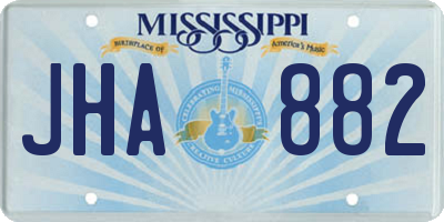 MS license plate JHA882