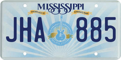MS license plate JHA885