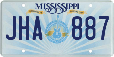 MS license plate JHA887