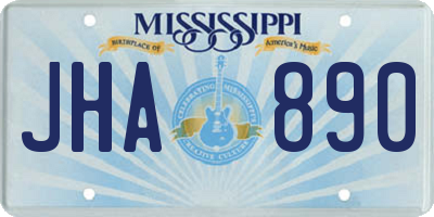 MS license plate JHA890