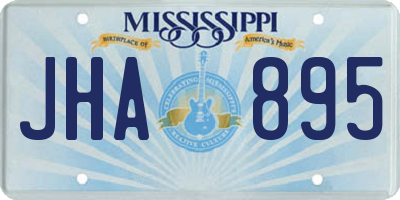MS license plate JHA895