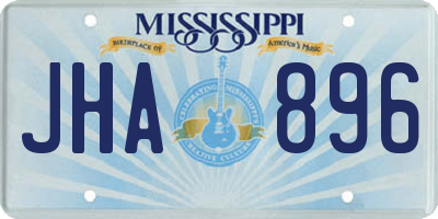 MS license plate JHA896