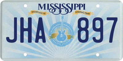 MS license plate JHA897