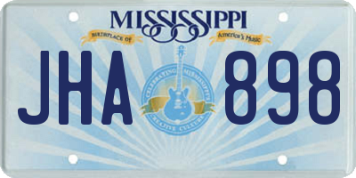 MS license plate JHA898