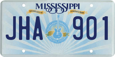 MS license plate JHA901