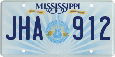 MS license plate JHA912
