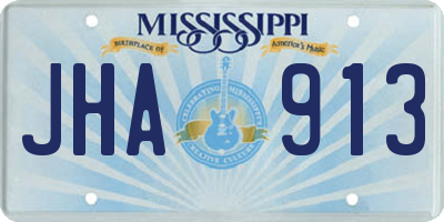 MS license plate JHA913