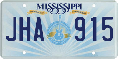 MS license plate JHA915
