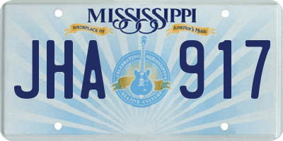 MS license plate JHA917
