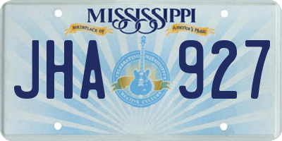 MS license plate JHA927