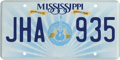 MS license plate JHA935