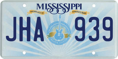 MS license plate JHA939