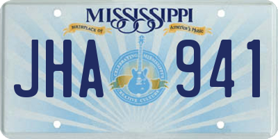 MS license plate JHA941
