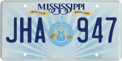 MS license plate JHA947