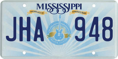 MS license plate JHA948