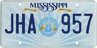 MS license plate JHA957